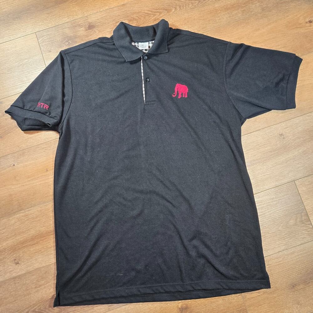 Vintage Alabama Roll Tide Polo Shirt Mens XL RTR Embroidered 90s NCAA Black